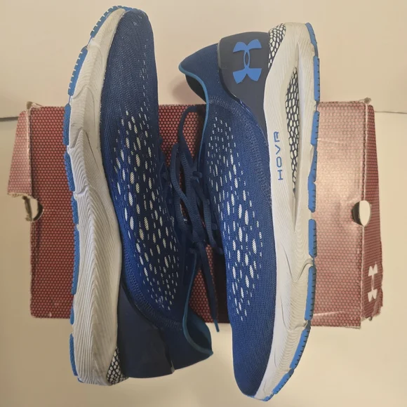 UNDER ARMOUR UA HOVR SONIC 3 Blue Running Shoes Casual Sneakers Gym Mens Size 14 - Picture 9 of 16